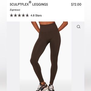 SET ACTIVE Sculptflex Leggings in Espresso